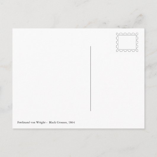 Ferdinand von Wright Black grouses CC0065 Briefkaart (Achterkant)