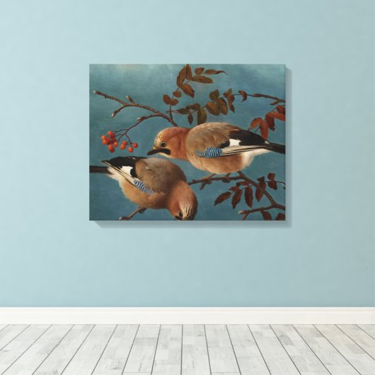 Ferdinand von Wright - Jays Canvas Afdruk (Insitu (Houten vloer))