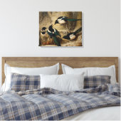 Ferdinand von Wright - Magpies Round a Dead Canvas Afdruk (Insitu (Slaapkamer))