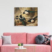 Ferdinand von Wright - Magpies Round a Dead Canvas Afdruk (Insitu (Woonkamer))