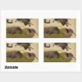 Ferdinand von Wright - Rodents Rechthoekige Sticker (Vel)