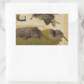 Ferdinand von Wright - Rodents Rechthoekige Sticker (Tas)