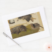 Ferdinand von Wright - Rodents Rechthoekige Sticker (Envelop)