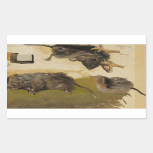 Ferdinand von Wright - Rodents Rechthoekige Sticker