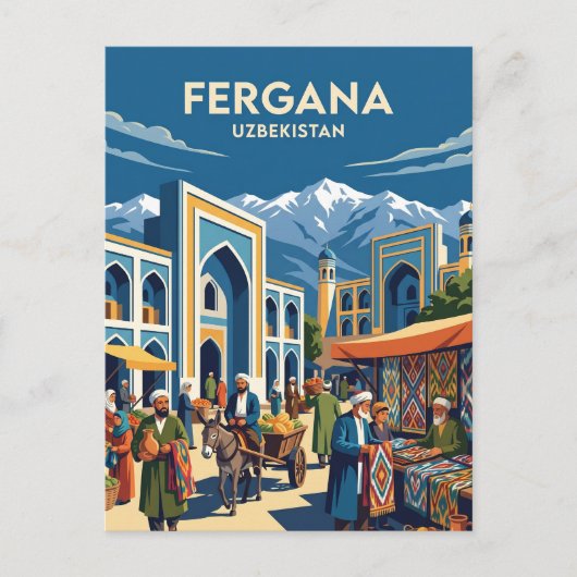 Fergana Oezbekistan Briefkaart (Voorkant)