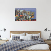 Fergus-Herfsten, Minnesota - Grote lettertjes Canvas Afdruk (Insitu (Slaapkamer))
