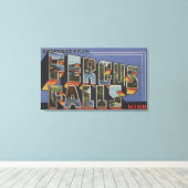 Fergus-Herfsten, Minnesota - Grote lettertjes Canvas Afdruk (Insitu (Houten vloer))