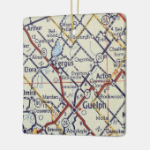 Fergus op  kaart keramisch ornament (Links)