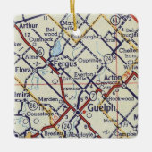 Fergus op  kaart keramisch ornament (Voorkant)