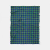 Ferguson Clan Blauw, Groene en Rode Tartan Fleece Deken (Voorkant)