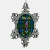 Ferguson Clan-kerstornamentespewter-sneeuwvlok Tin Sneeuwvlok Ornament (Links)