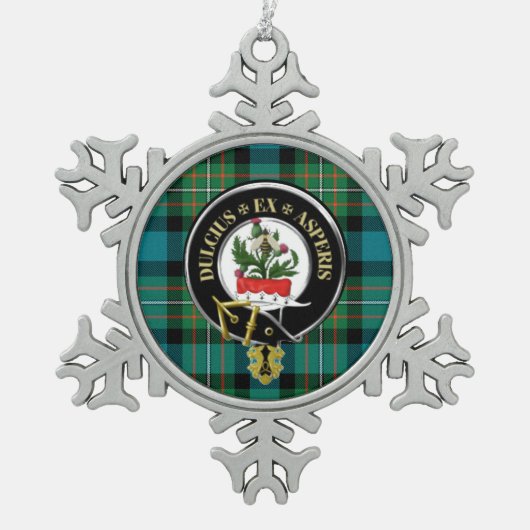 Ferguson Clan kerstversier Tin Sneeuwvlok Ornament (Voorkant)