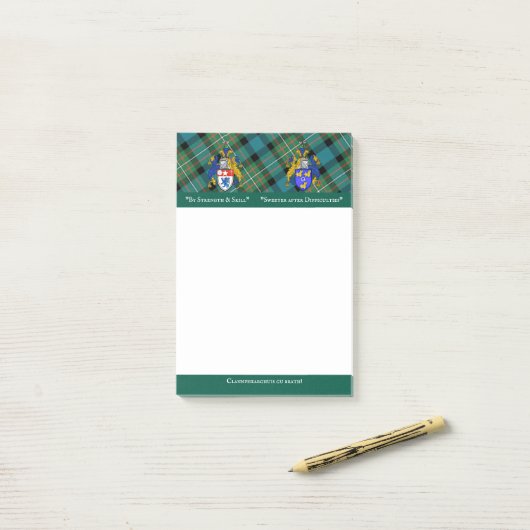 Ferguson Clan Post merkt op Post-it® Notes (Op bureau)