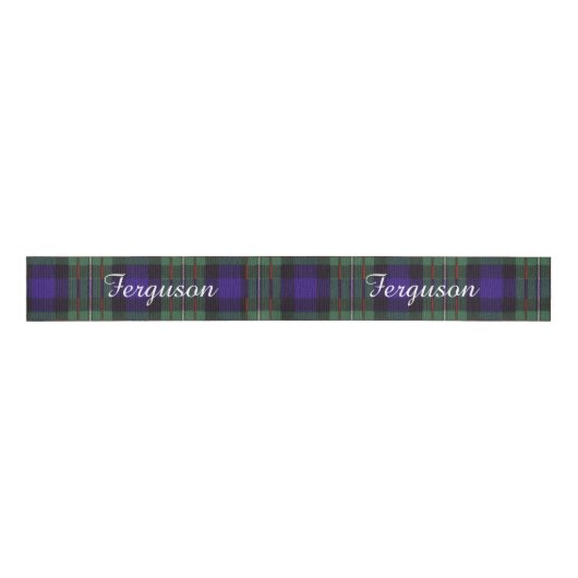 Ferguson clan Pset Scottish tartan Grosgrain Lint (Voorkant)