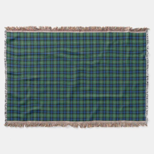 Ferguson Clan Tartan Blue, Green and Red Pset Deken (Voorkant)
