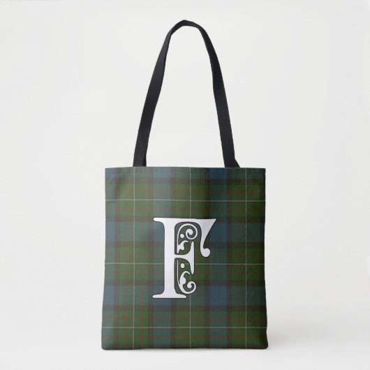 Ferguson Clan Tartan Monogram Tote Bag (Voorkant)