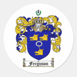 FERGUSON FAMILIE CREST - FERGUSON COAT WAPENS RONDE STICKER