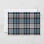Ferguson Plaid Bruiloft RSVP Kaartje (Achterkant)