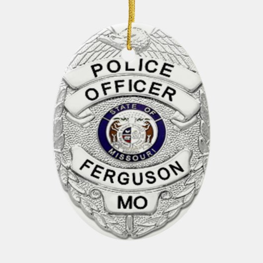 Ferguson-politiebadge Keramisch Ornament (Voorkant)