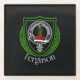 Ferguson Schotse Clan Crest Glazen Onderzetter