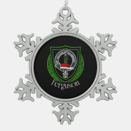Ferguson Schotse Clan Crest Tin Sneeuwvlok Ornament