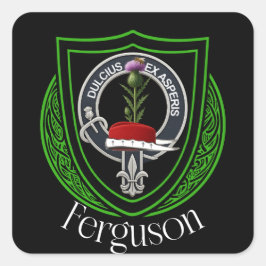 Ferguson Schotse Clan Crest Vierkante Sticker