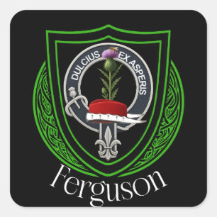 Ferguson Schotse Clan Crest Vierkante Sticker