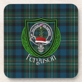 Ferguson Schotse Clan Tartan & Crest Bier Onderzetter