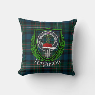 Ferguson Schotse Clan Tartan & Crest Kussen