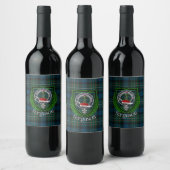 Ferguson Schotse Clans Tartan & Crest Wijn Etiket (Flessen)
