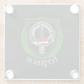 Ferguson Scottish Clan Crest Glazen Onderzetter (Achterkant)