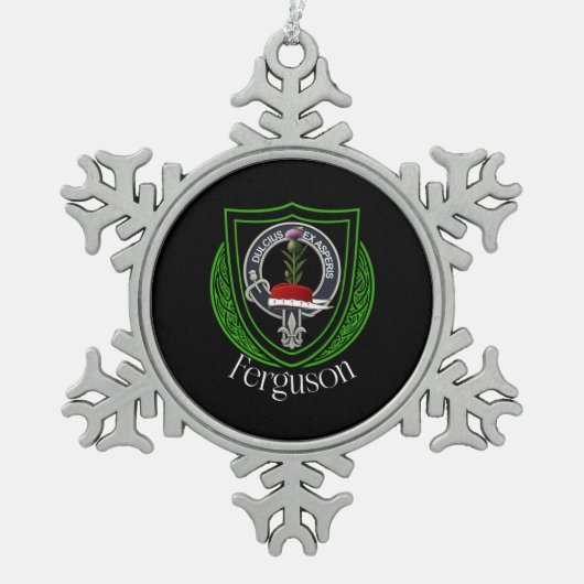 Ferguson Scottish Clan Crest Tin Sneeuwvlok Ornament (Voorkant)