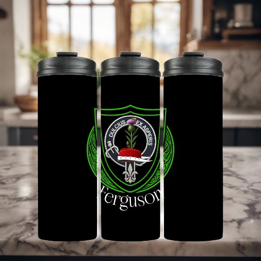 Ferguson Scottish Clan Strap & Buckle Crest Thermosbeker