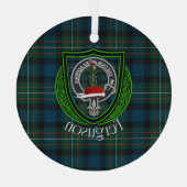 Ferguson Scottish Clan Tartan & Crest Glas Ornament (Achterkant)