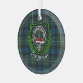 Ferguson Scottish Clan Tartan & Crest Glas Ornament (Voorkant links)
