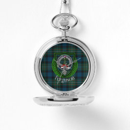 Ferguson Scottish Clan Tartan & Crest Horloge