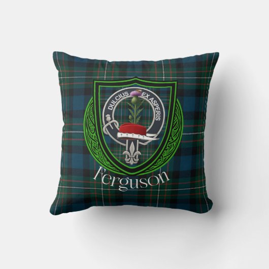 Ferguson Scottish Clan Tartan & Crest Kussen (Achterkant)