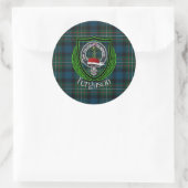 Ferguson Scottish Clan Tartan & Crest Ronde Sticker (Tas)