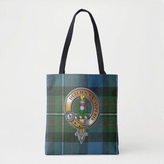 Ferguson Tartan & Badge Tote Bag (Voorkant)