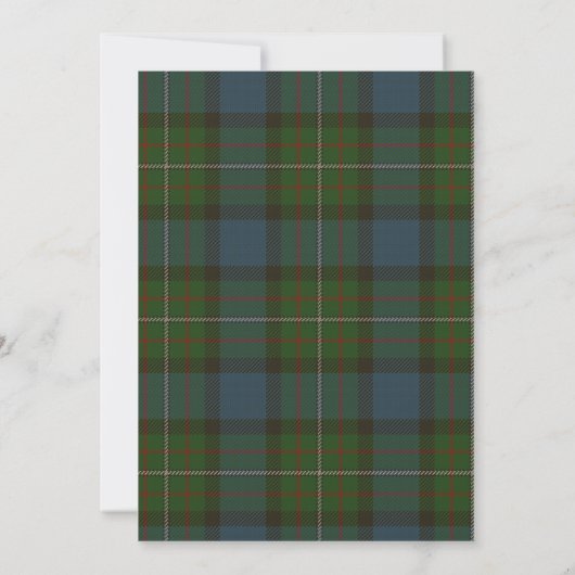 Ferguson Tartan Huwelijksuitnodiging Kaart (Achterkant)
