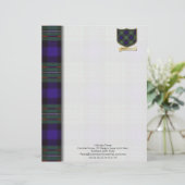 Ferguson tartan-ontwerppapier gepersonaliseerd briefhoofd (Staand voorkant)