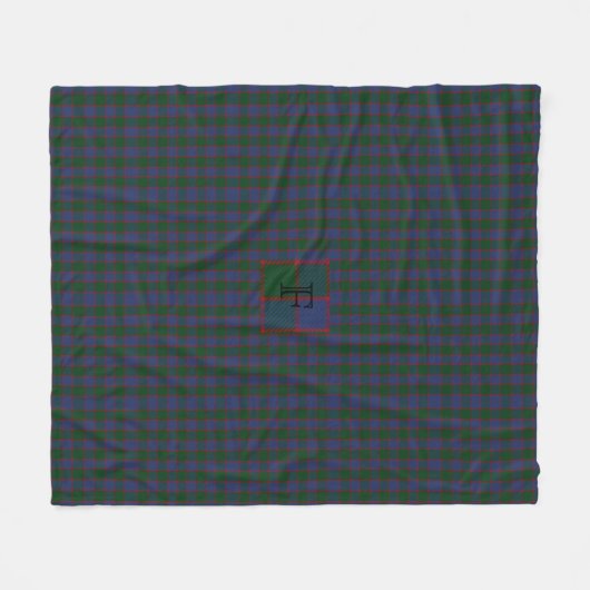 FERGUSON TARTAN Patroon Monogram DEKEN F (Voorkant (Horizontaal))