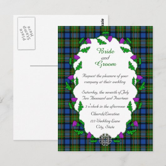 Fergusson Celtic Wedding Briefkaart (Voorkant / Achterkant)