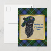 Fergusson Clan Badge & Tartan Briefkaart (Voorkant / Achterkant)