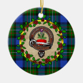 Fergusson Clan Badge & Tartan Persoonlijke mas Keramisch Ornament (Voorkant)