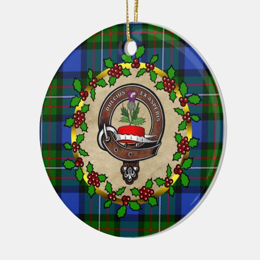 Fergusson Clan Badge & Tartan Persoonlijke mas Keramisch Ornament (Links)