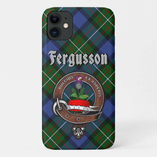 Fergusson Clan Badge & Tartan Phone Case (Achterkant)
