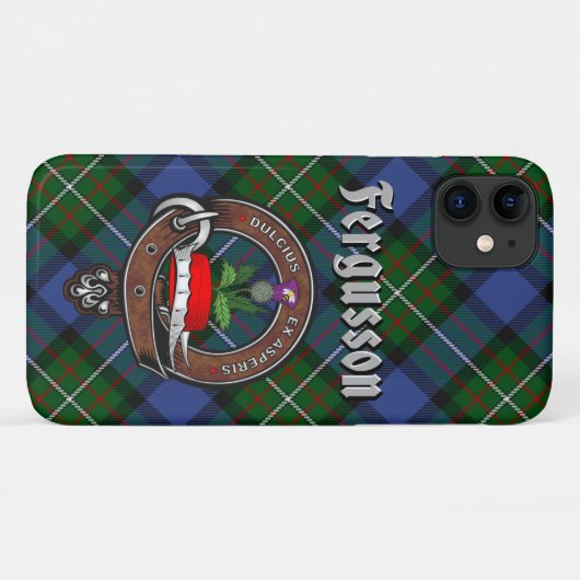 Fergusson Clan Badge & Tartan Phone Case (Achterkant (horizontaal))