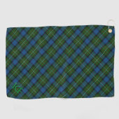 Fergusson Officiële Tartan met monogram / initiale Golfhanddoek (Horizontaal)