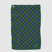 Fergusson Officiële Tartan met monogram / initiale Golfhanddoek (Voorkant)